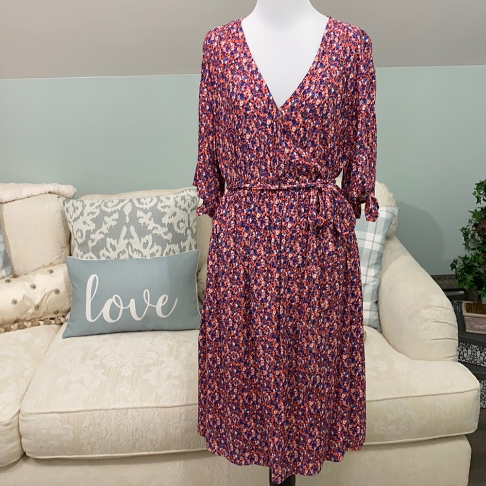 NWT Gap Floral Faux Wrap Maternity Dress